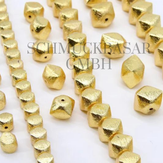 Matte Faceted Cube - Gold