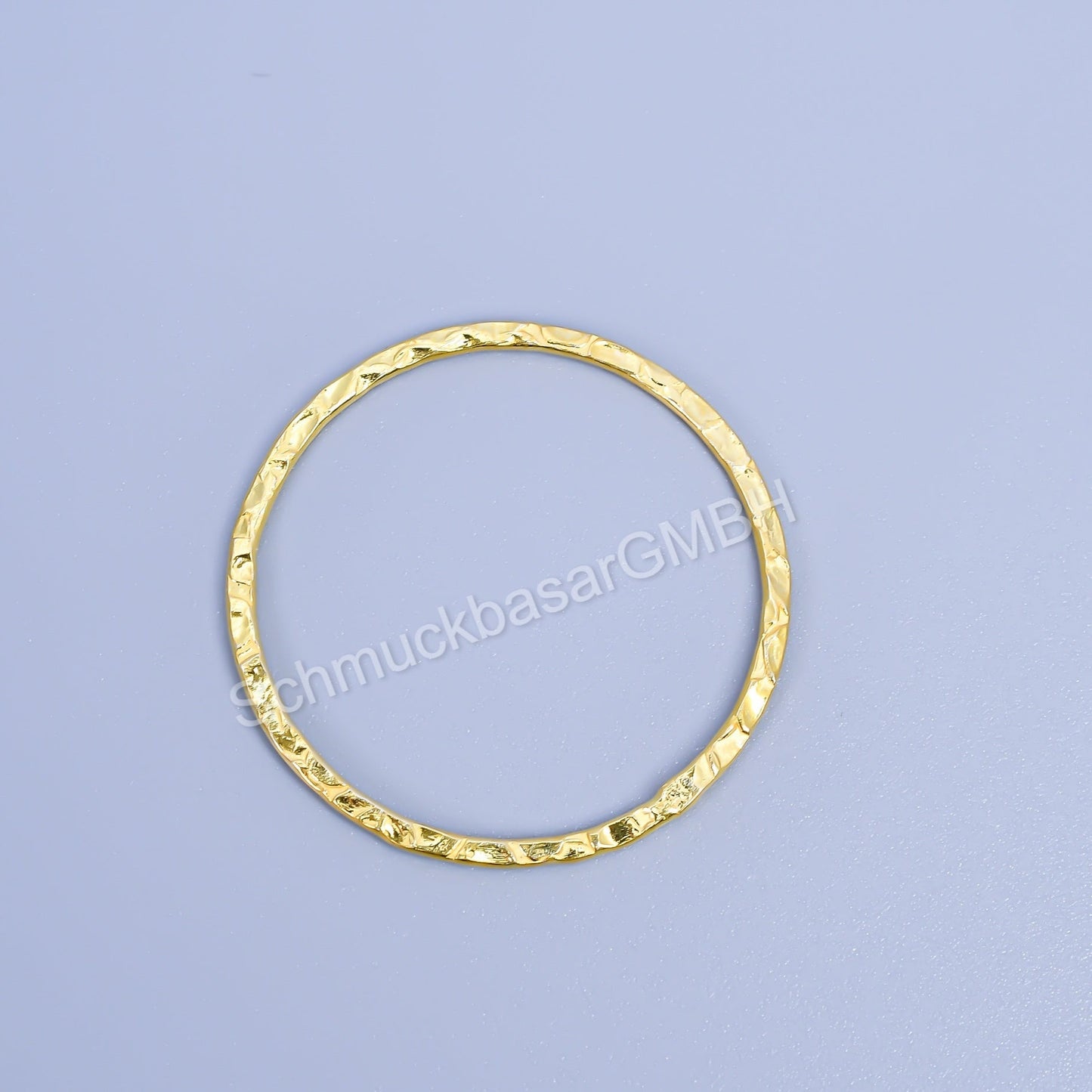 Hammered Round Links - Gold