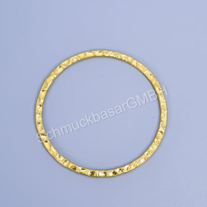 Hammered Round Links - Gold