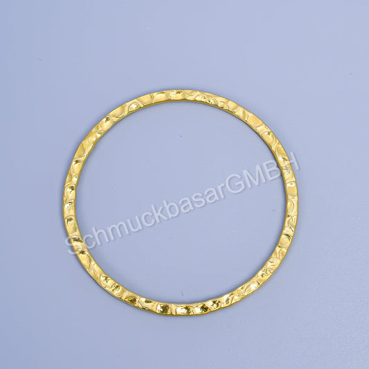 Hammered Round Links - Gold