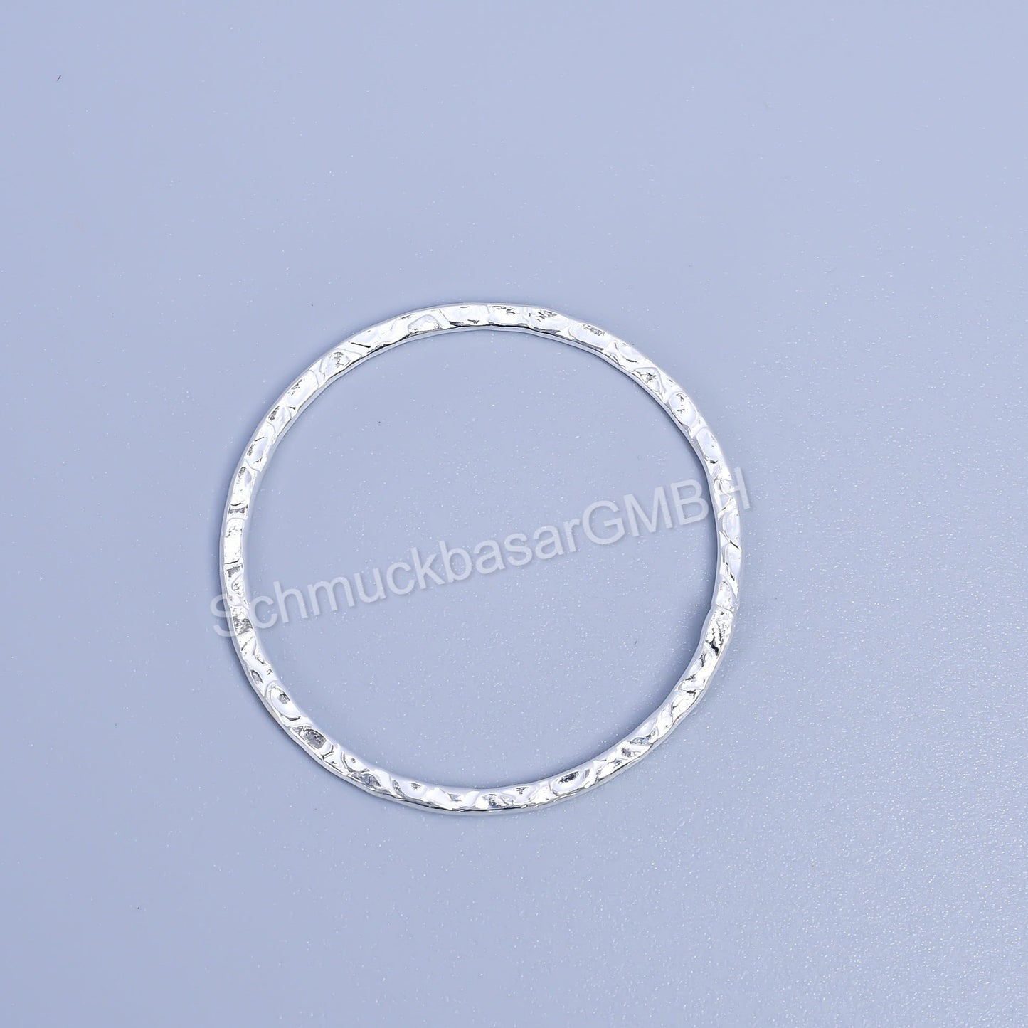 Hammered Round Links - Silver