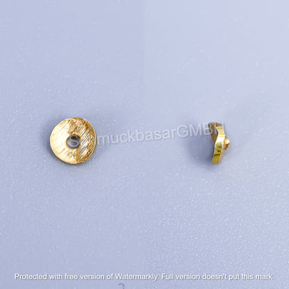 Matte Round Waves Centre Hole - Gold Plated