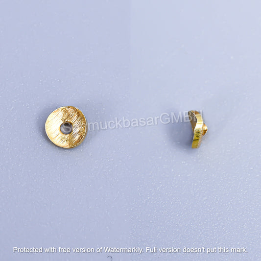 Matte Round Waves Centre Hole - Gold Plated