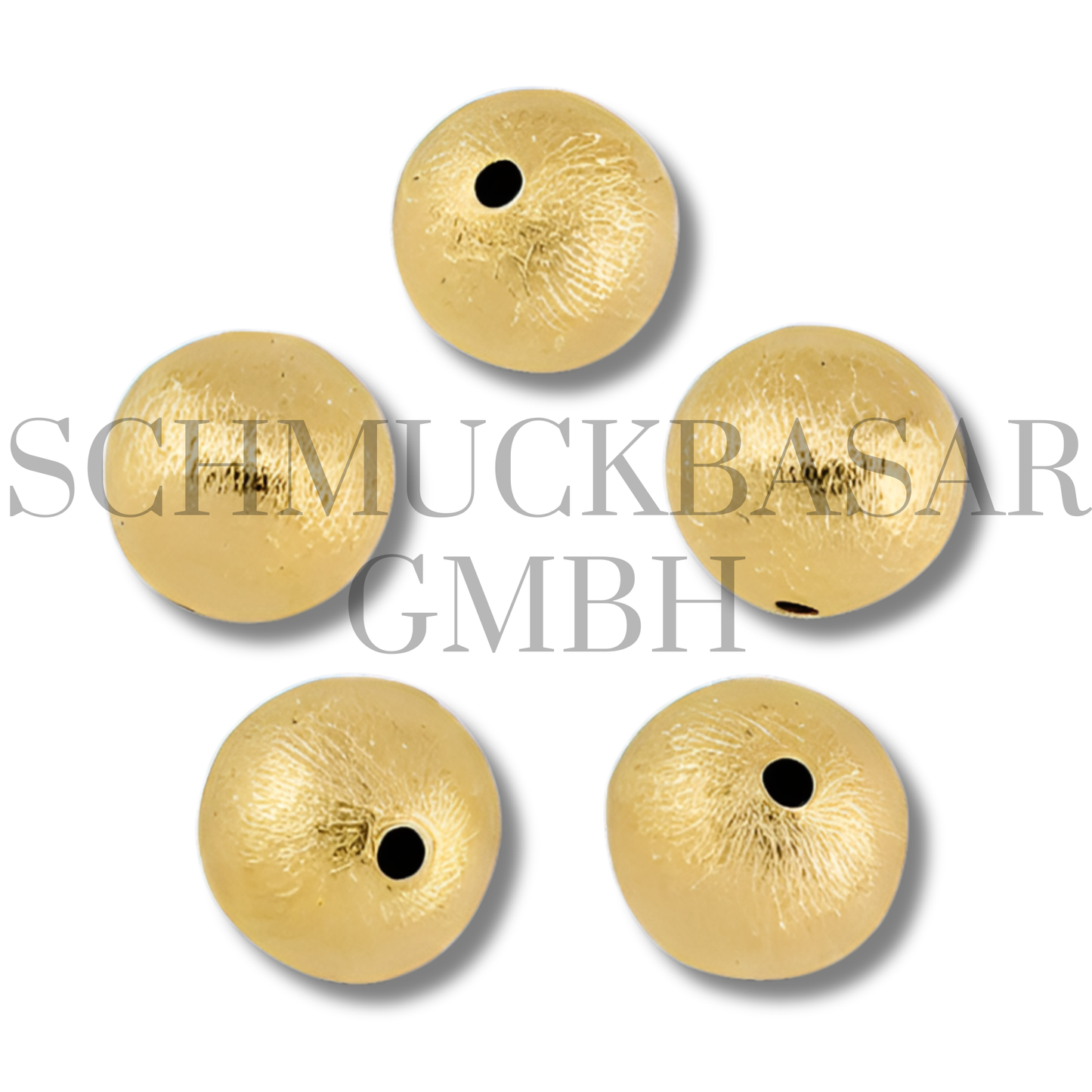 Matte Round Balls - Gold Plated