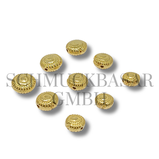 Shell Beads - Gold Plated