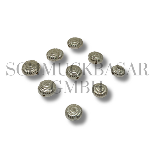 Shell Beads - Silver