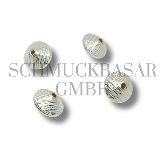 12 MM Textured Bead - Silver