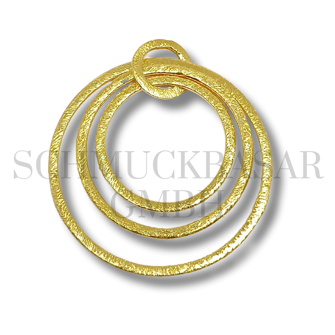 Matte 4 Ring Links - Gold Plated