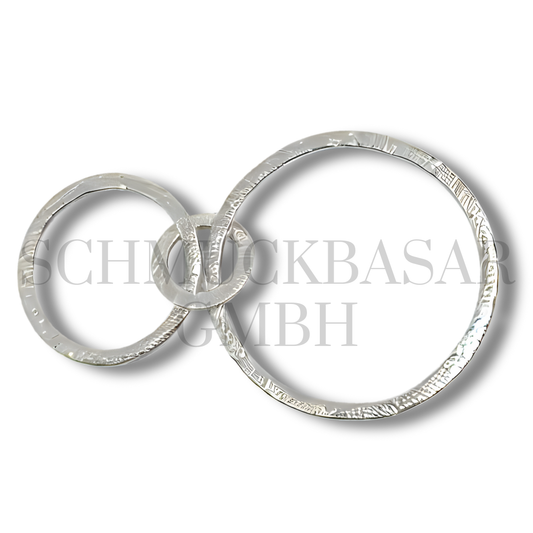 Matte 3 Ring Links - Silver