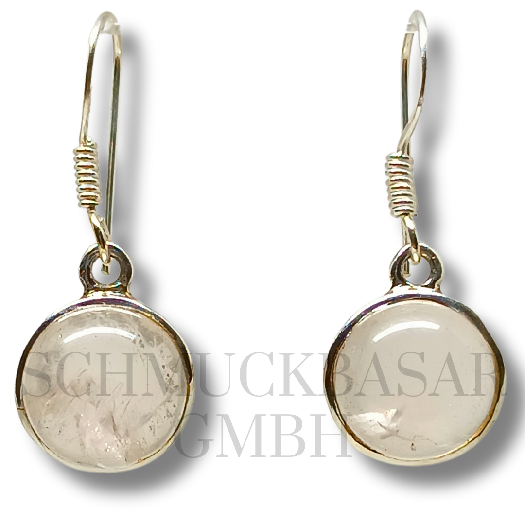 SILVER R.MOONSTONE STONE EARRINGS