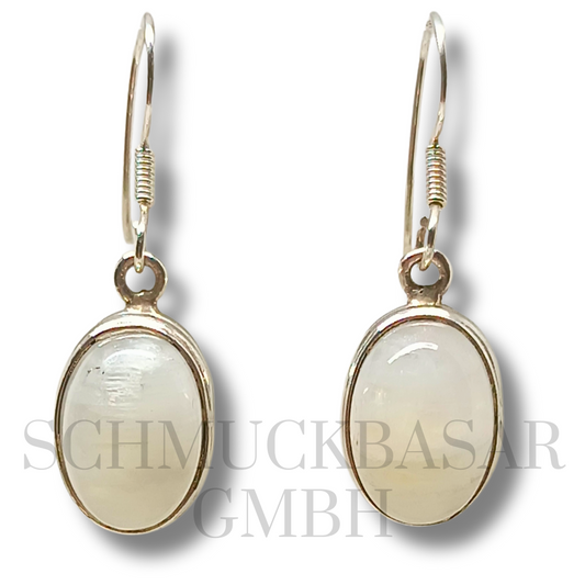 SILVER R.MOONSTONE STONE EARRINGS