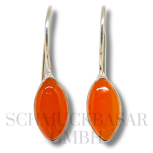 SILVER CARNELIAN STONE EARRINGS