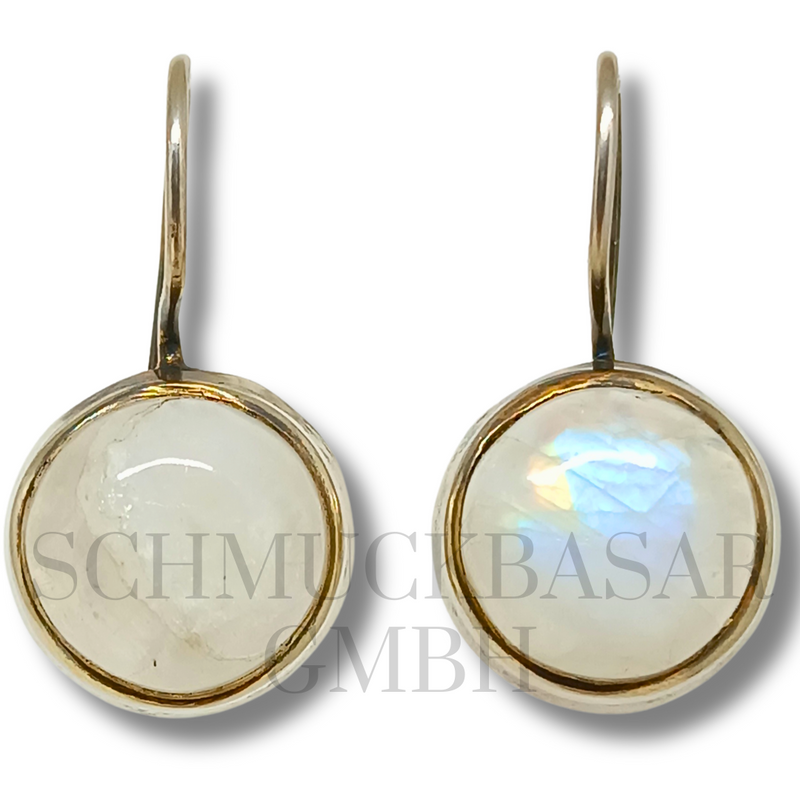 SILVER R.MOONSTONE STONE EARRINGS