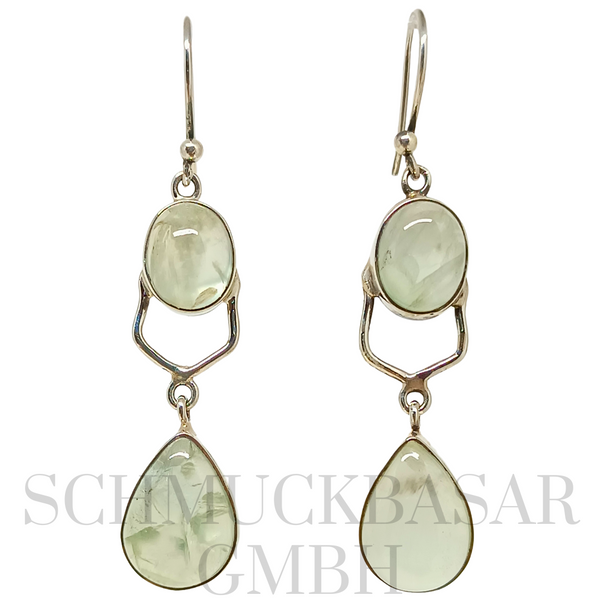 SILVER R.MOONSTONE STONE EARRINGS