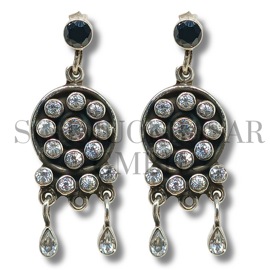 SILVER ZIRCON STONE EARRINGS