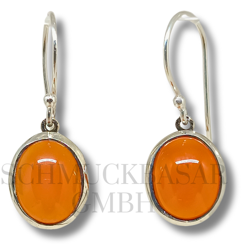 SILVER CARNELIAN STONE EARRINGS