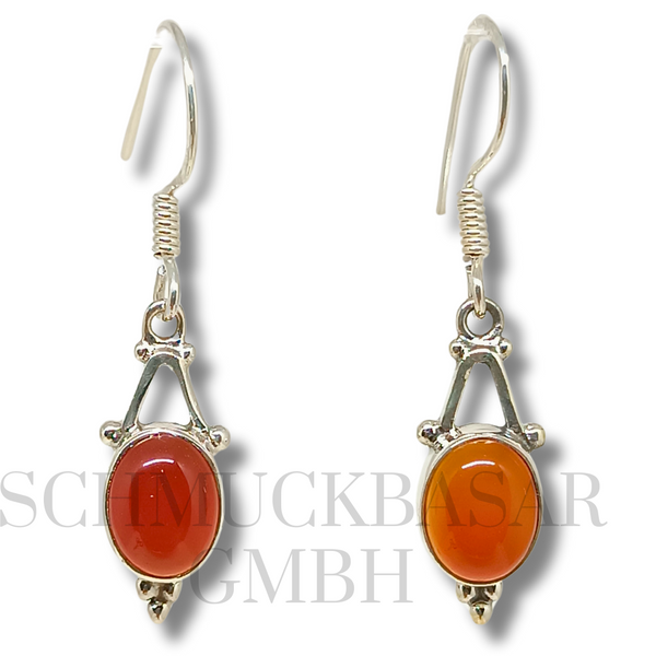 SILVER CARNELIAN STONE EARRINGS