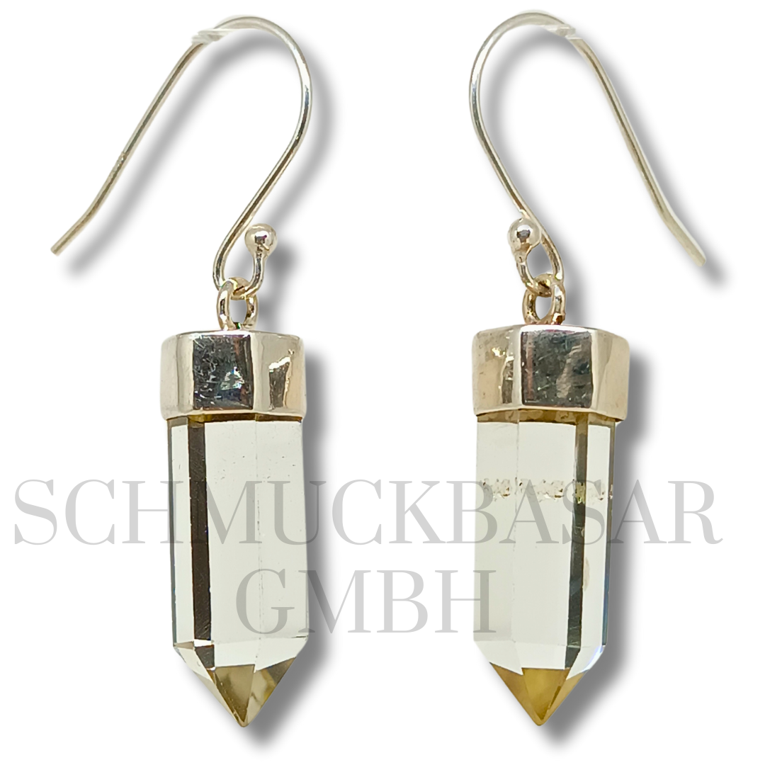 SILVER CRYSTAL STONE EARRINGS