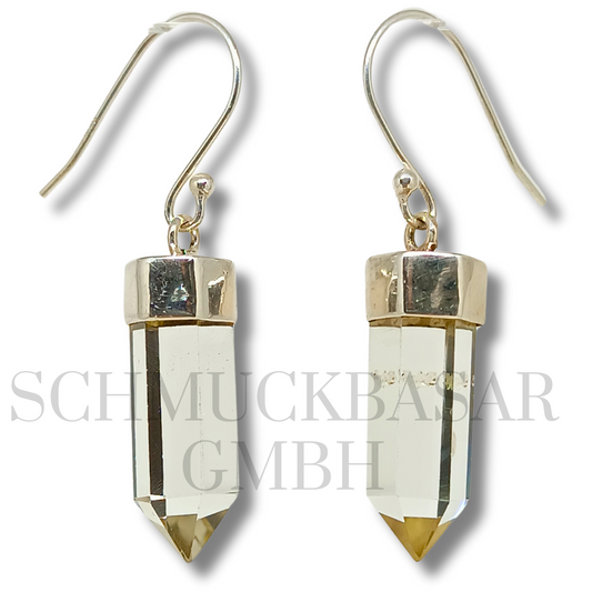 SILVER CRYSTAL STONE EARRINGS