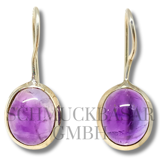 SILVER AMETHYST STONE EARRINGS