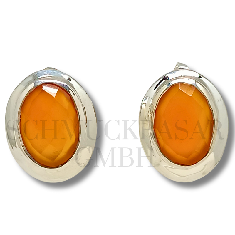 SILVER CARNELIAN STONE EARRINGS