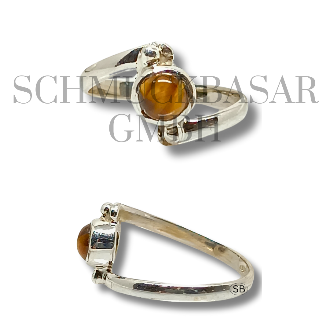 SILVER TIGER EYE  STONE RINGS