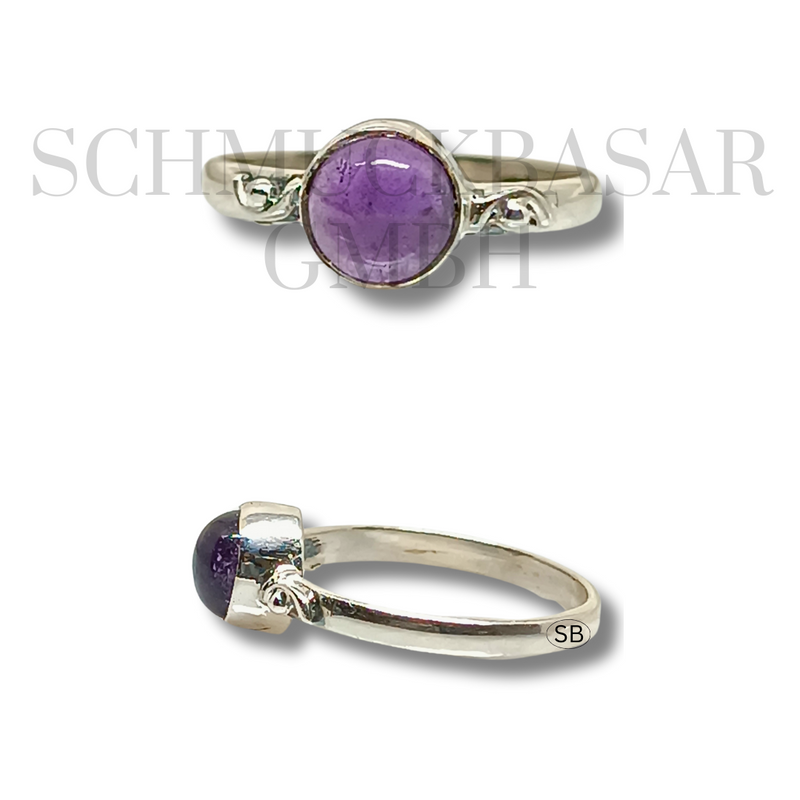 SILVER AMETHYST STONE RINGS