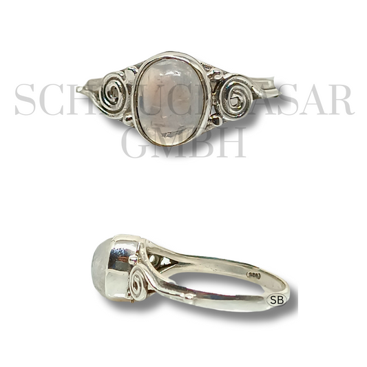 SILVER R.MOONSTONE STONE RINGS