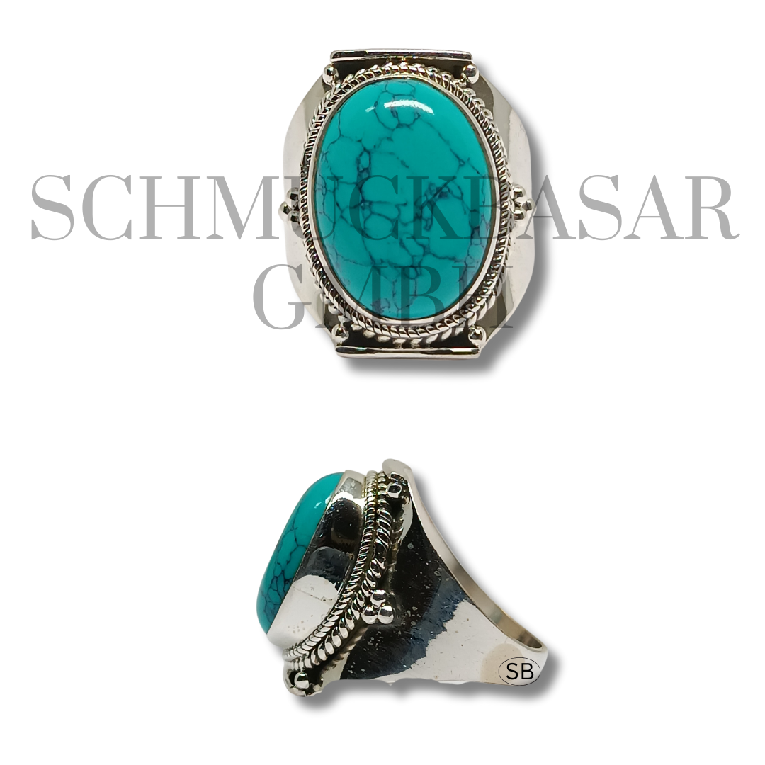 SILVER TURQUOISE STONE RINGS