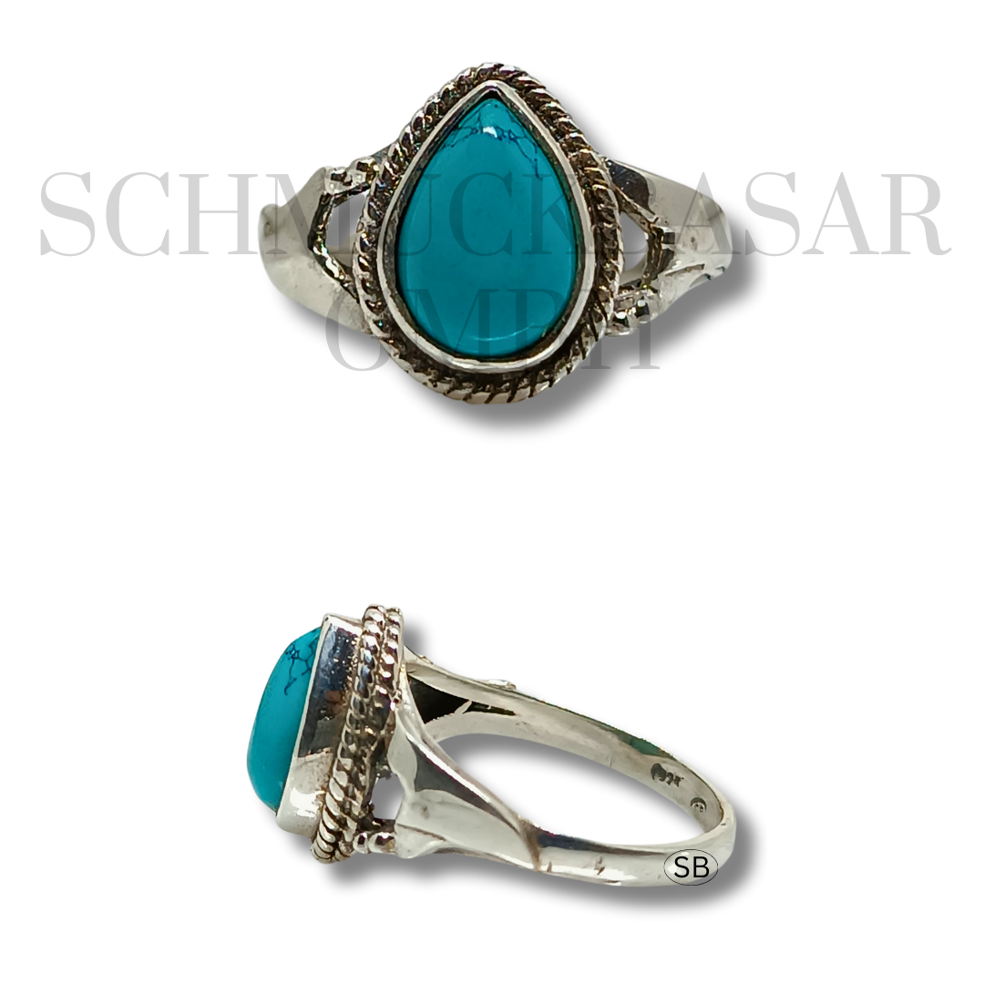 SILVER TURQUOISE STONE RINGS