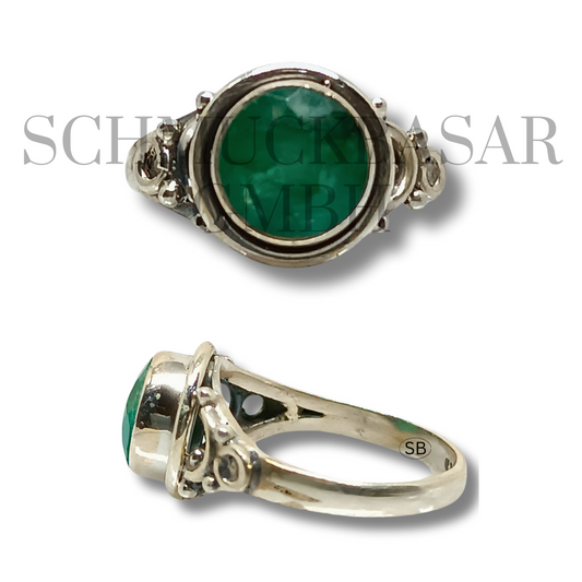 SILVER GREEN ONYX STONE RINGS