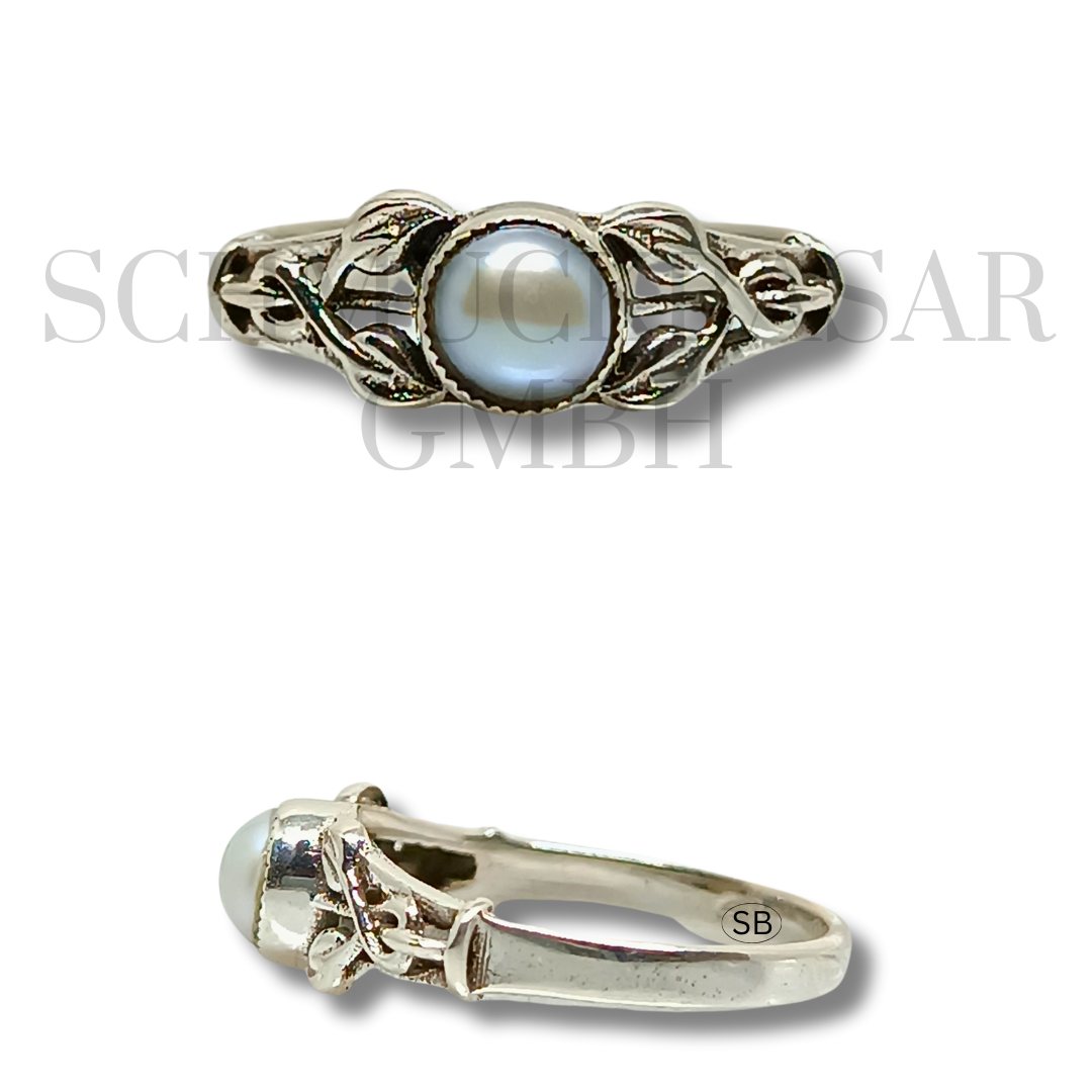 SILVER PEARL STONE RINGS