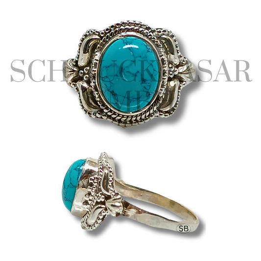 SILVER TURQUOISE STONE RINGS