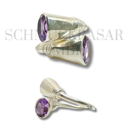 SILVER AMETHYST STONE RINGS