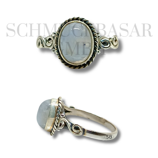 SILVER R.MOONSTONE STONE RINGS