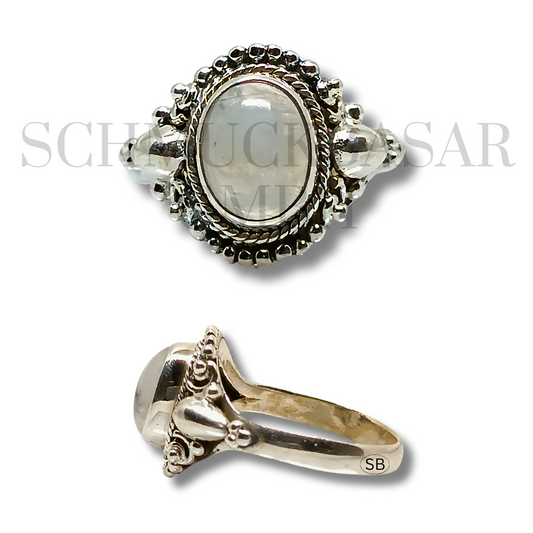 SILVER R.MOONSTONE STONE RINGS