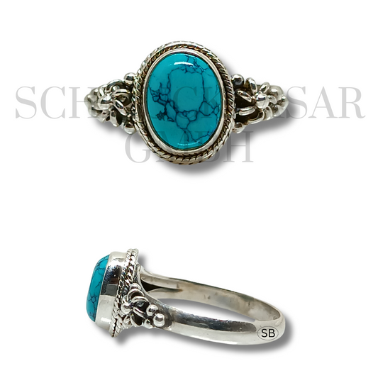 SILVER TURQUOISE STONE RINGS