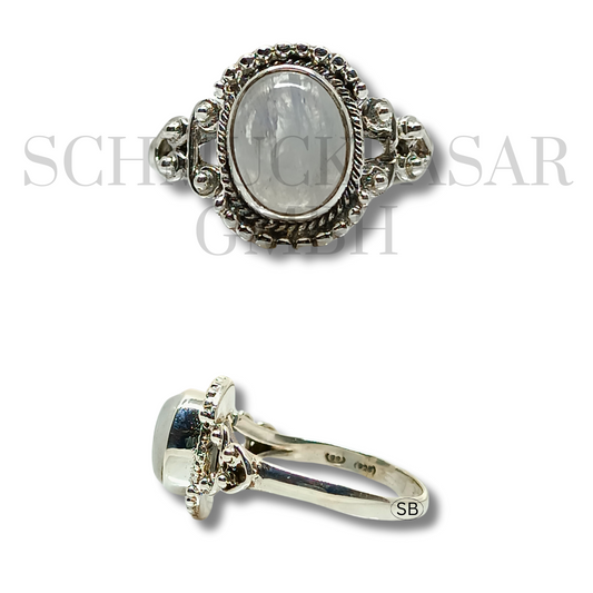 SILVER R.MOONSTONE STONE RINGS