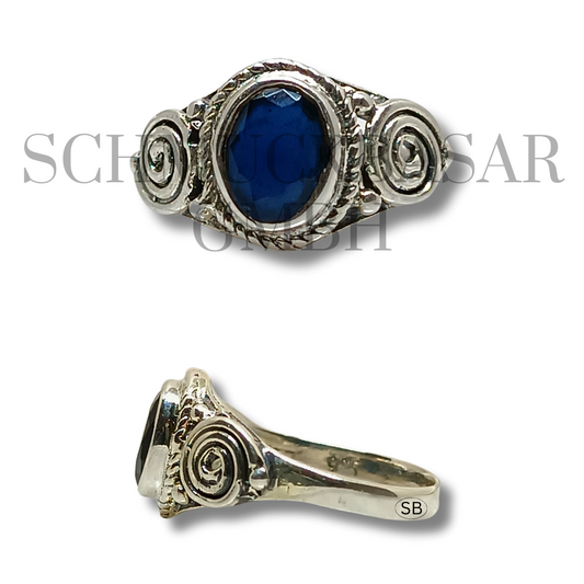 SILVER LAPIS LAZULI STONE RINGS