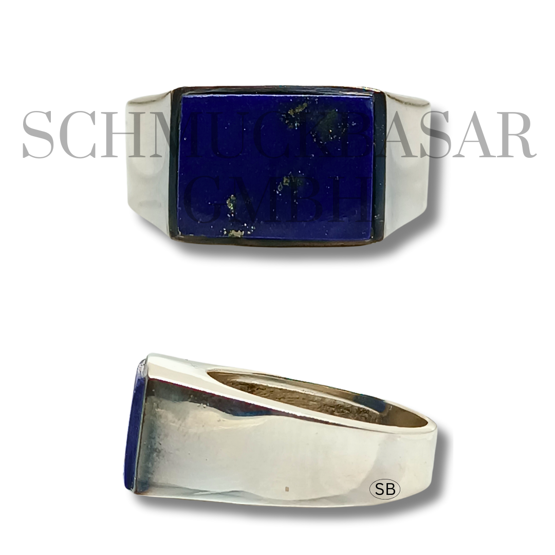 SILVER LAPIS LAZULI STONE RINGS