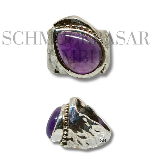 SILVER AMETHYST STONE RINGS