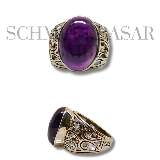 SILVER AMETHYST STONE RINGS