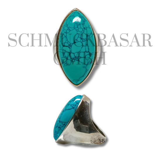 SILVER TURQUOISE STONE RINGS