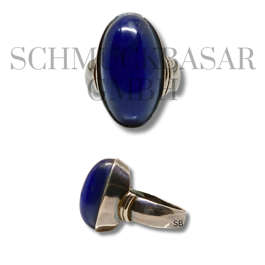 SILVER LAPIS LAZULI STONE RINGS