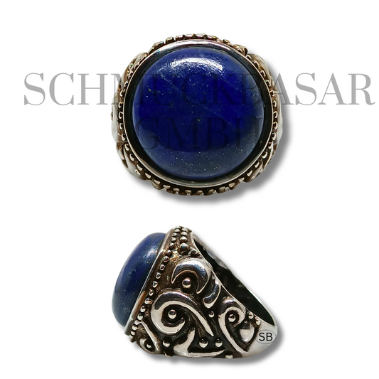 SILVER LAPIS LAZULI STONE RINGS