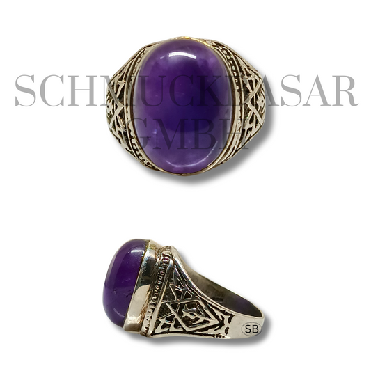 SILVER AMETHYST STONE RINGS