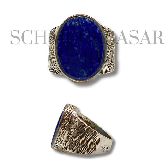 SILVER LAPIS LAZULI STONE RINGS