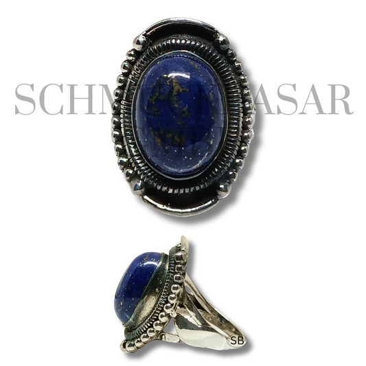 SILVER LAPIS LAZULI STONE RINGS