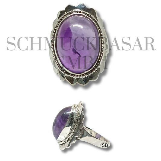 SILVER AMETHYST STONE RINGS