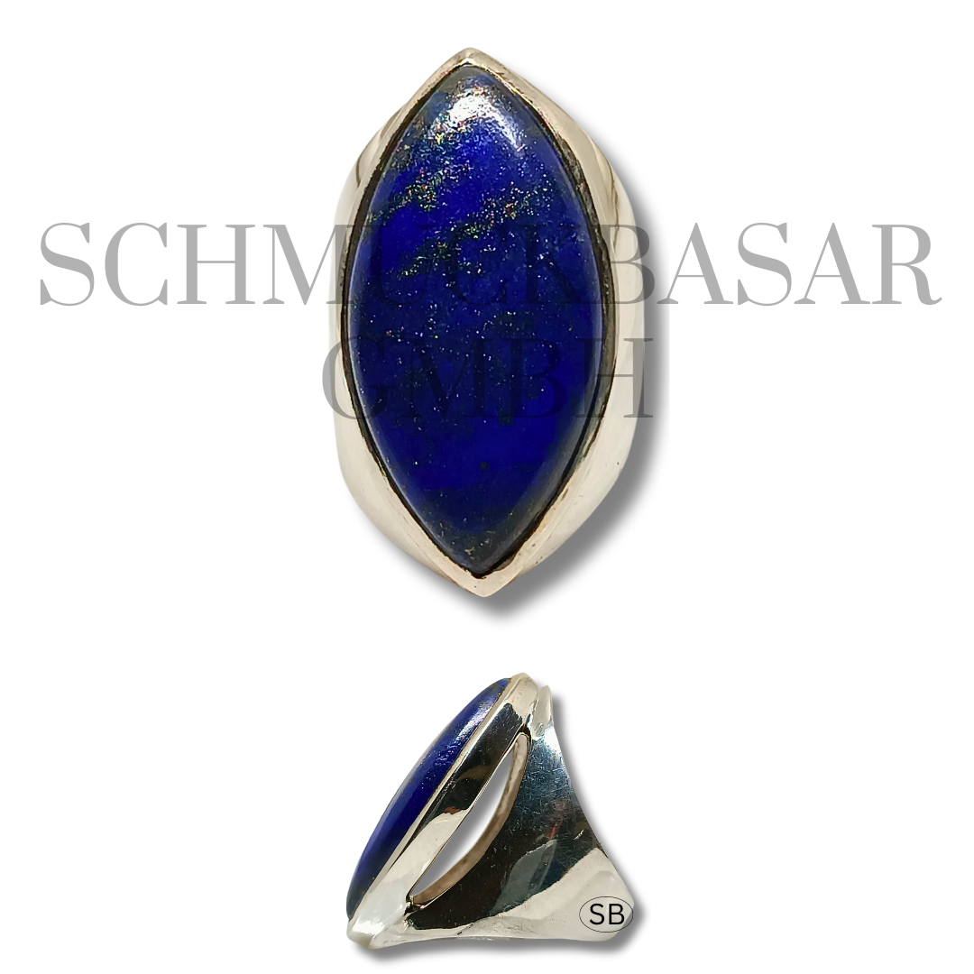 SILVER LAPIS LAZULI STONE RINGS